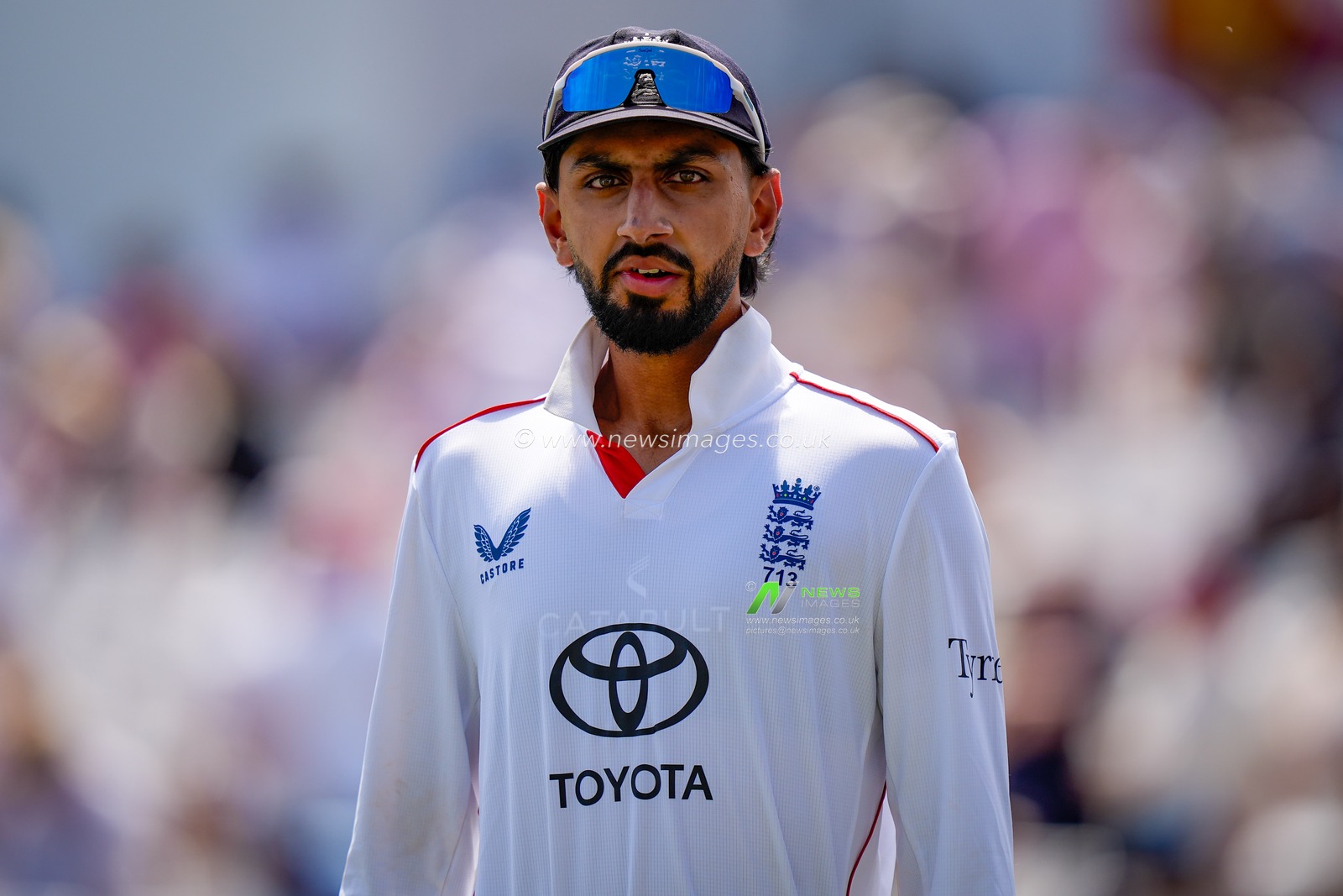 Shoaib Bashir of England during the 3rd Rothesay Test Match Day 1 match England vs New Zealand at Trent Bridge, Nottingham, United Kingdom on 25 June 2026

(Photo by Maynard Manyowa/News Images)