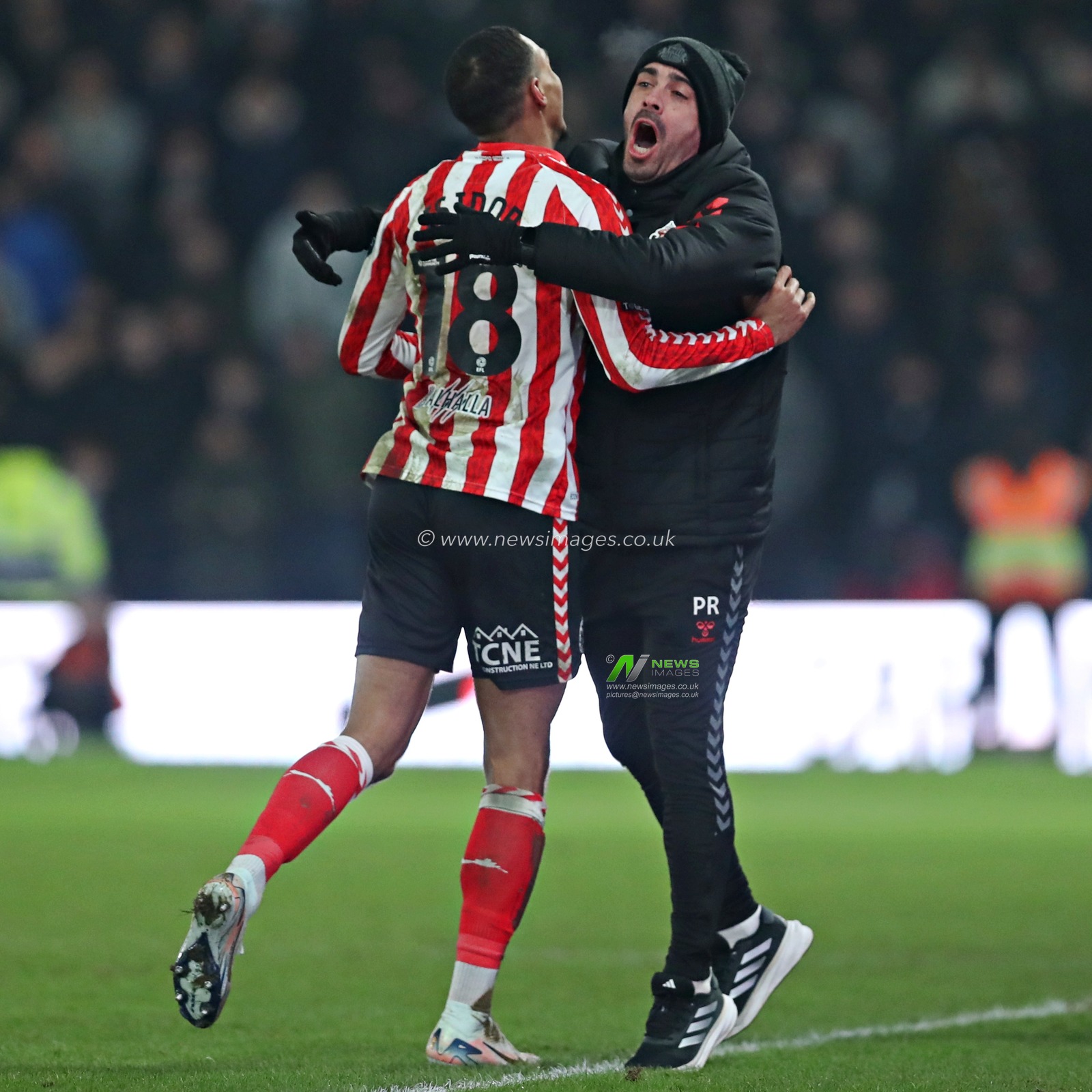 Wilson Isidor of Sunderland celebrates a disallowed goal during the Sky Bet Championship match Derby County vs Sunderland at Pride Park Stadium, Derby, United Kingdom, 21st January 2025

(Photo by Sam Eaden/News Images) 