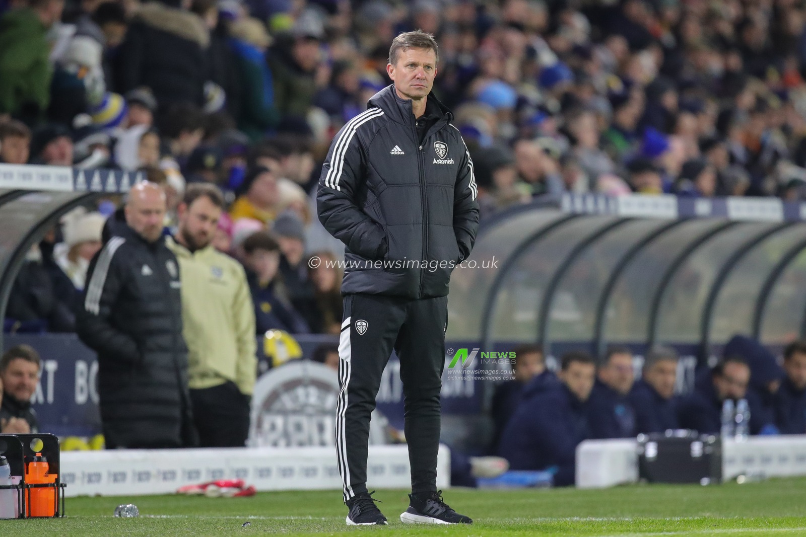 Jesse Marsch manager of Leeds United watches on during the Mid season friendly match Leeds United vs Real Sociedad at Elland Road, Leeds, United Kingdom, 16th December 2022

(Photo by James Heaton/News Images)