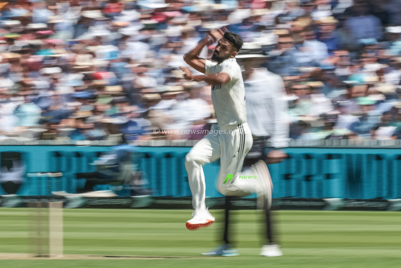 Akash Deep of India delivers the ball during the 3rd Rothesay Test Match Day 1 England v India at Lords, London, United Kingdom, 10th July 2025

(Photo by Mark Cosgrove/News Images)