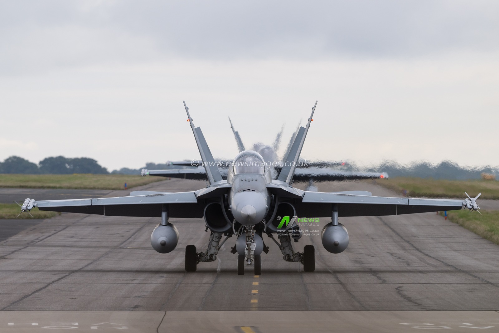 McDonnell Douglas CF-18 Hornet ( CF-188) of the Royal Canadian Air Force taxi during the Exercise of Cobra Warrior 24-2 Royal Air Force Waddington at Royal Air Force Station Waddington, Waddington, United Kingdom, 24th September 2024

(Photo by Cody Froggatt/News Images)
