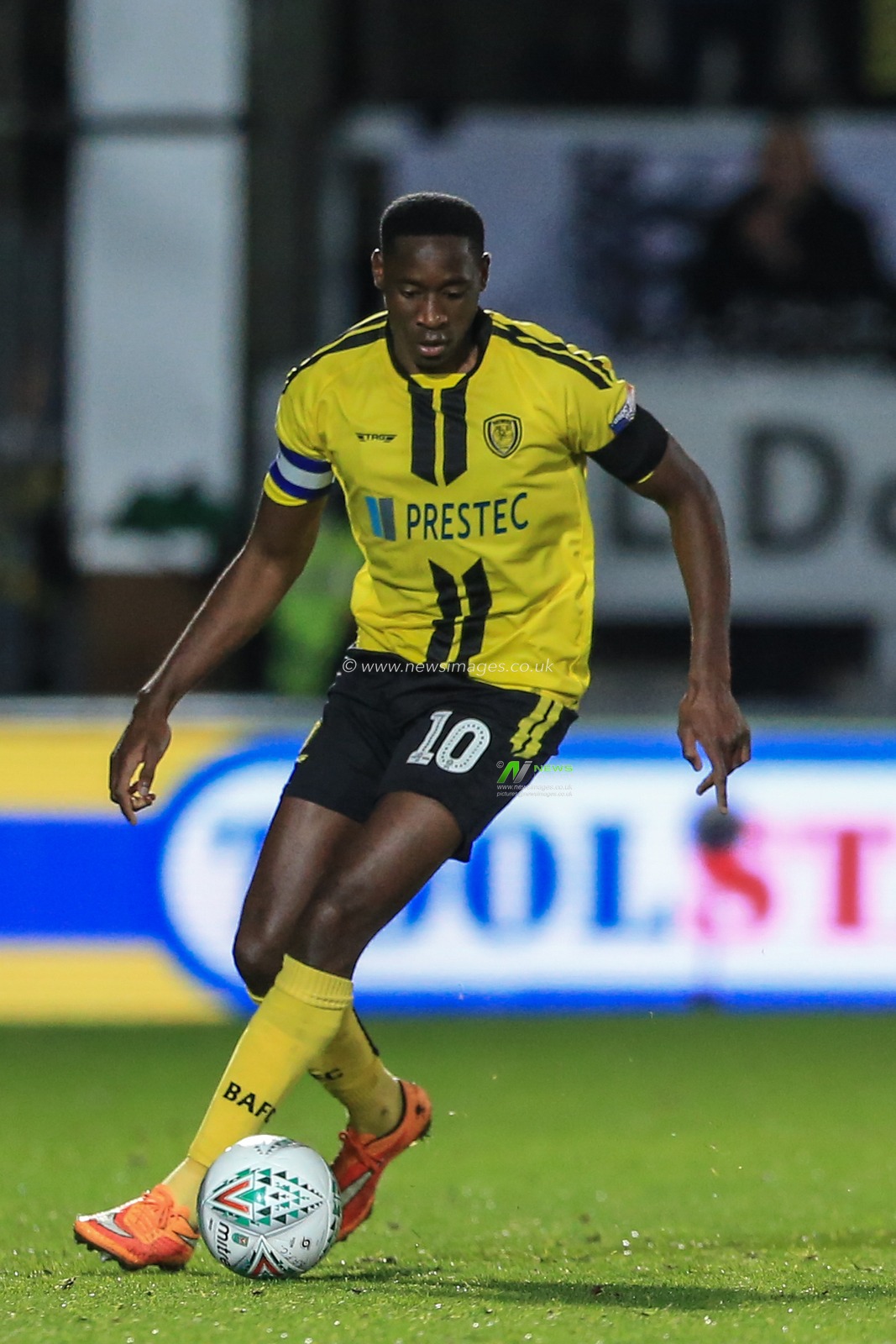 30th October 2018, Pirelli Stadium, Burton upon Trent, England; Carabao EFL Cup, Fourth Round, Burton Albion v Nottingham Forest : Lucas Akins (10) of Burton Albion with the ball 

Credit: Mark Cosgrove/News Images

English Football League images are subject to DataCo Licence