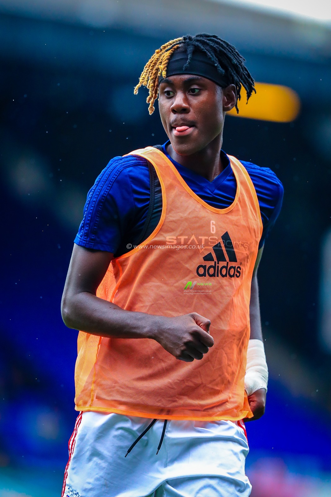 22nd September 2018, Portman Road, Ipswich, England; Sky Bet Championship Ipswich Town v Bolton Wonderers ; Trevoh Chalobah (06) of Ipswich warms up.

Credit: Georgie Kerr/News Images

EDITORIAL USE ONLY No use with unauthorised audio, video, data, fixture lists, club/league logos or 'live' services. Online in-match use limited to 45 images, no video emulation. No use in betting, games or single club/league/player publications and all English Football League images are subject to DataCo Licence