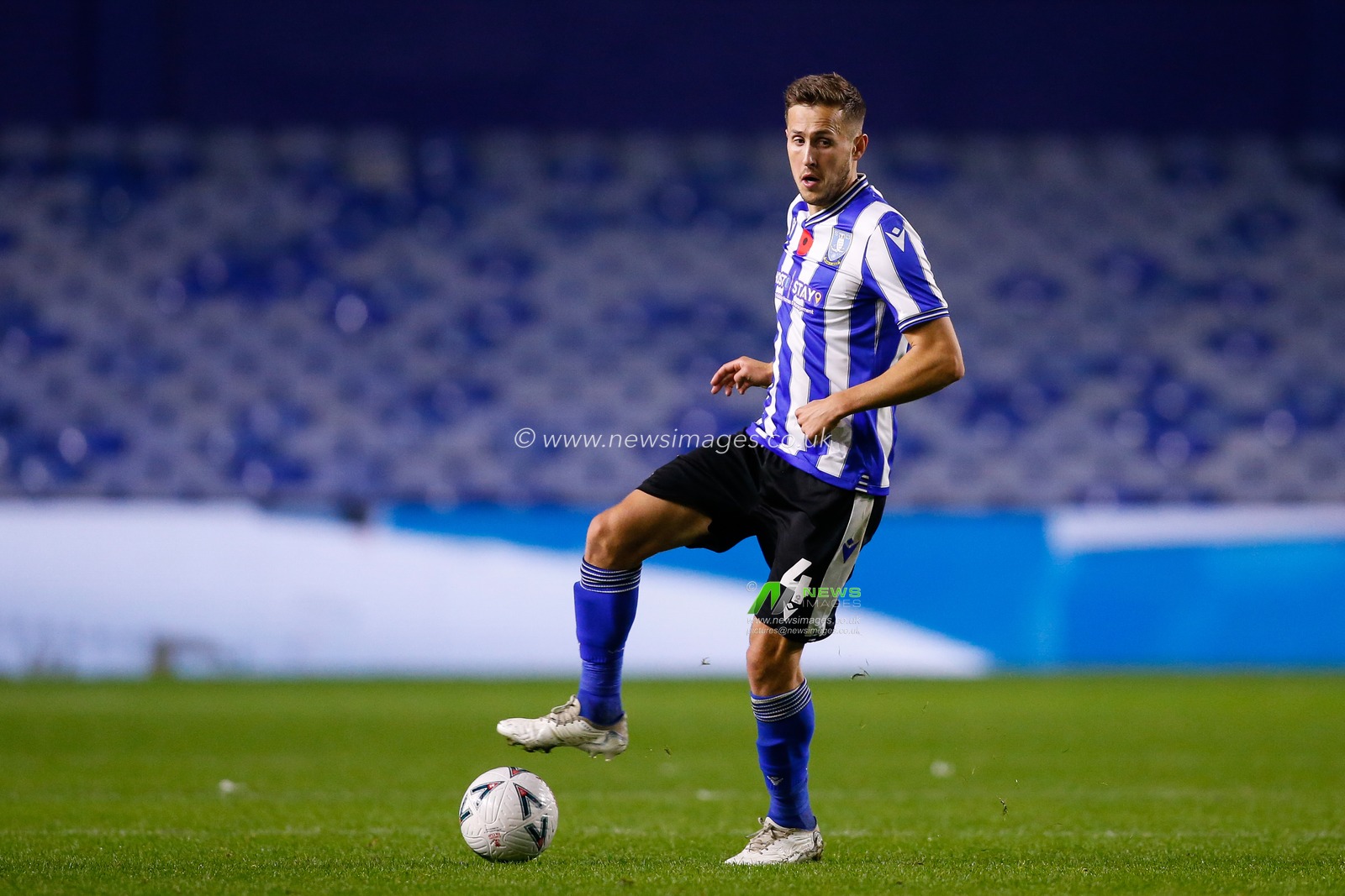 Will Vaulks #4 of Sheffield Wednesday during the Emirates FA Cup match Sheffield Wednesday vs Morecambe at Hillsborough, Sheffield, United Kingdom, 4th November 2022

(Photo by Ben Early/News Images)