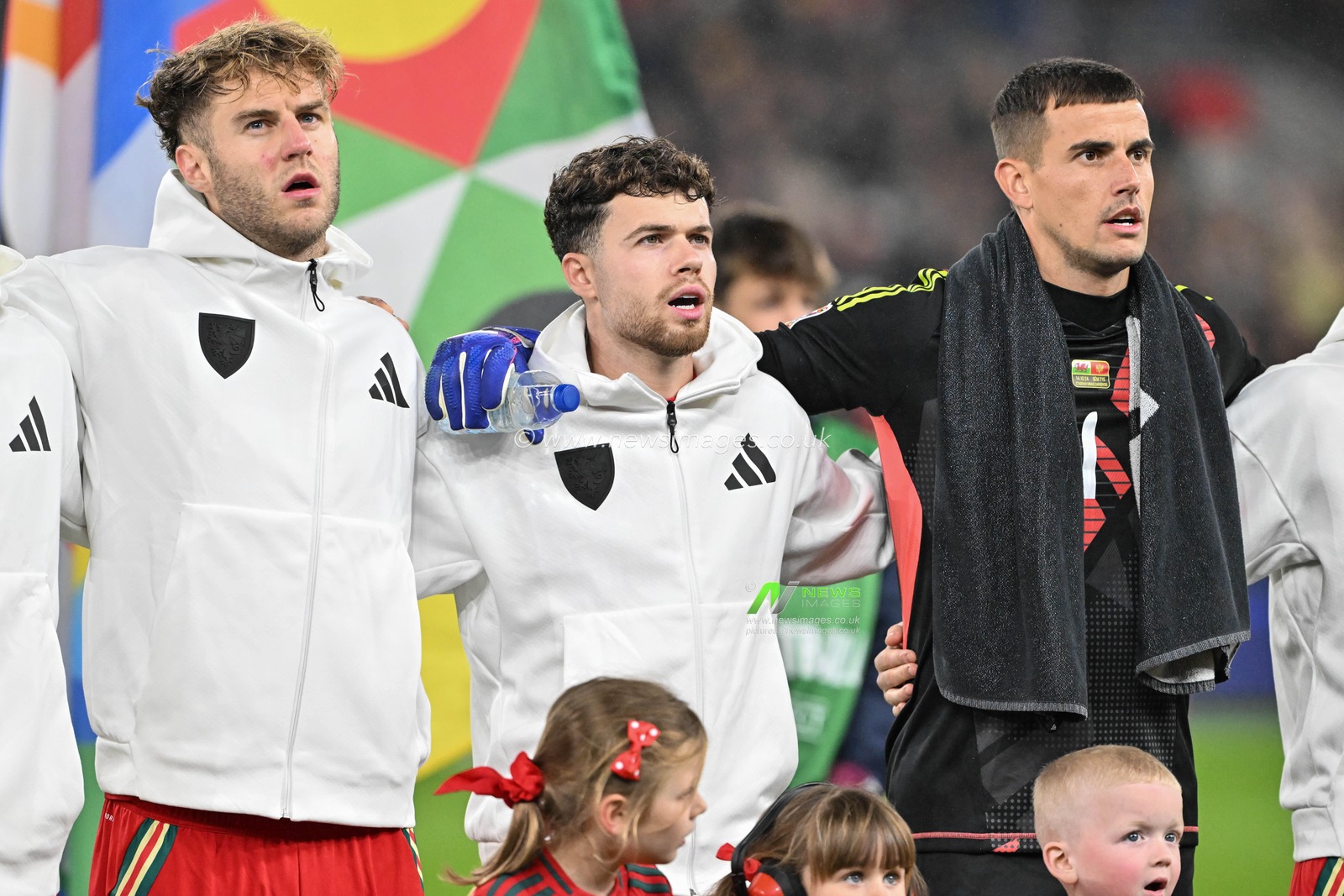 Neco Williams of Wales sings the national anthem during the UEFA Nations League - League B - Group 4 match Wales vs Montenegro at Cardiff City Stadium, Cardiff, United Kingdom, 14th October 2024

(Photo by Cody Froggatt/News Images)