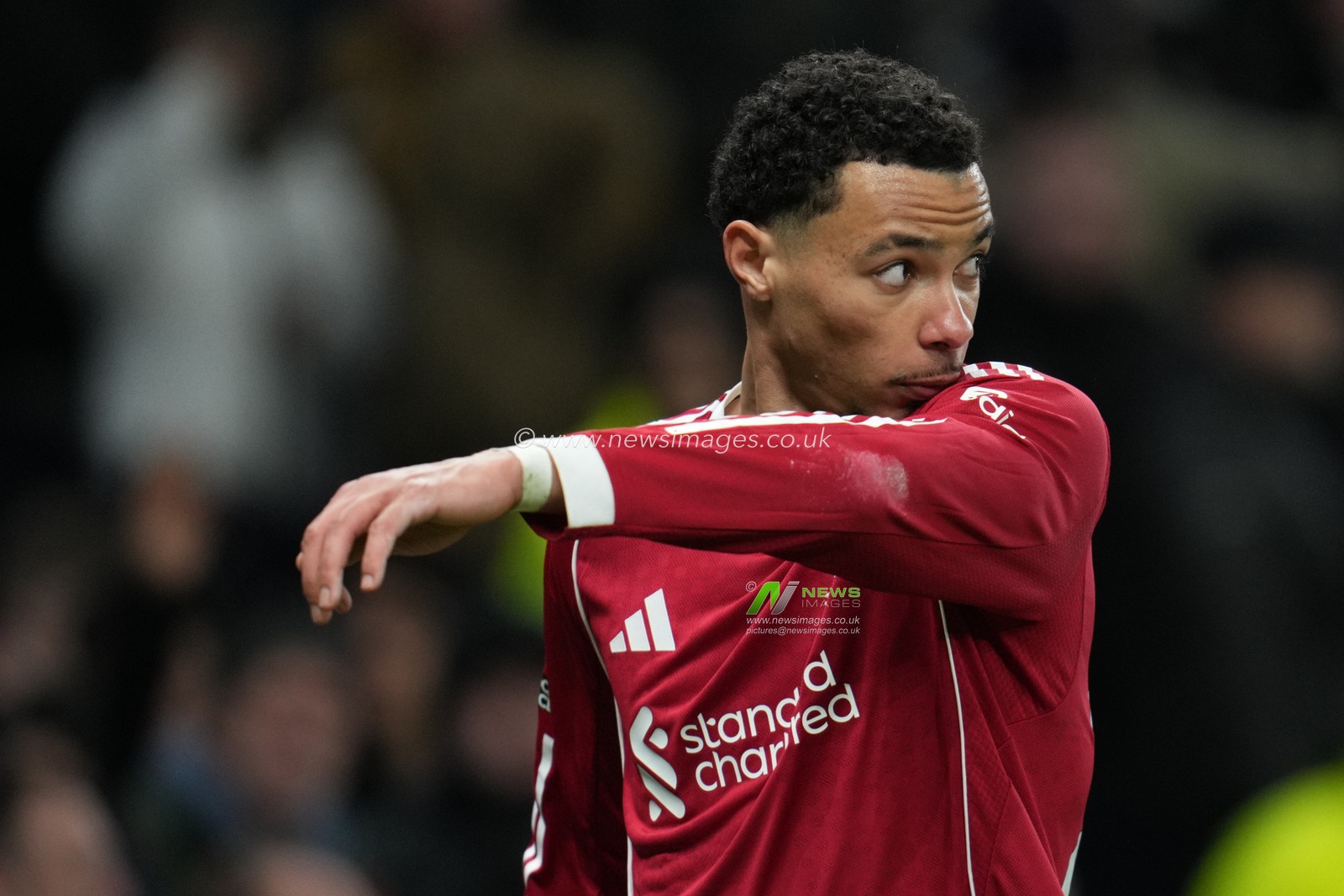 Hugo Ekitike of Liverpool during the Premier League match Tottenham Hotspur vs Liverpool at Tottenham Hotspur Stadium, London, United Kingdom, 20th December 2025

(Photo by Harvey Murphy/News Images)

*** GER AUT SUI OUT ***