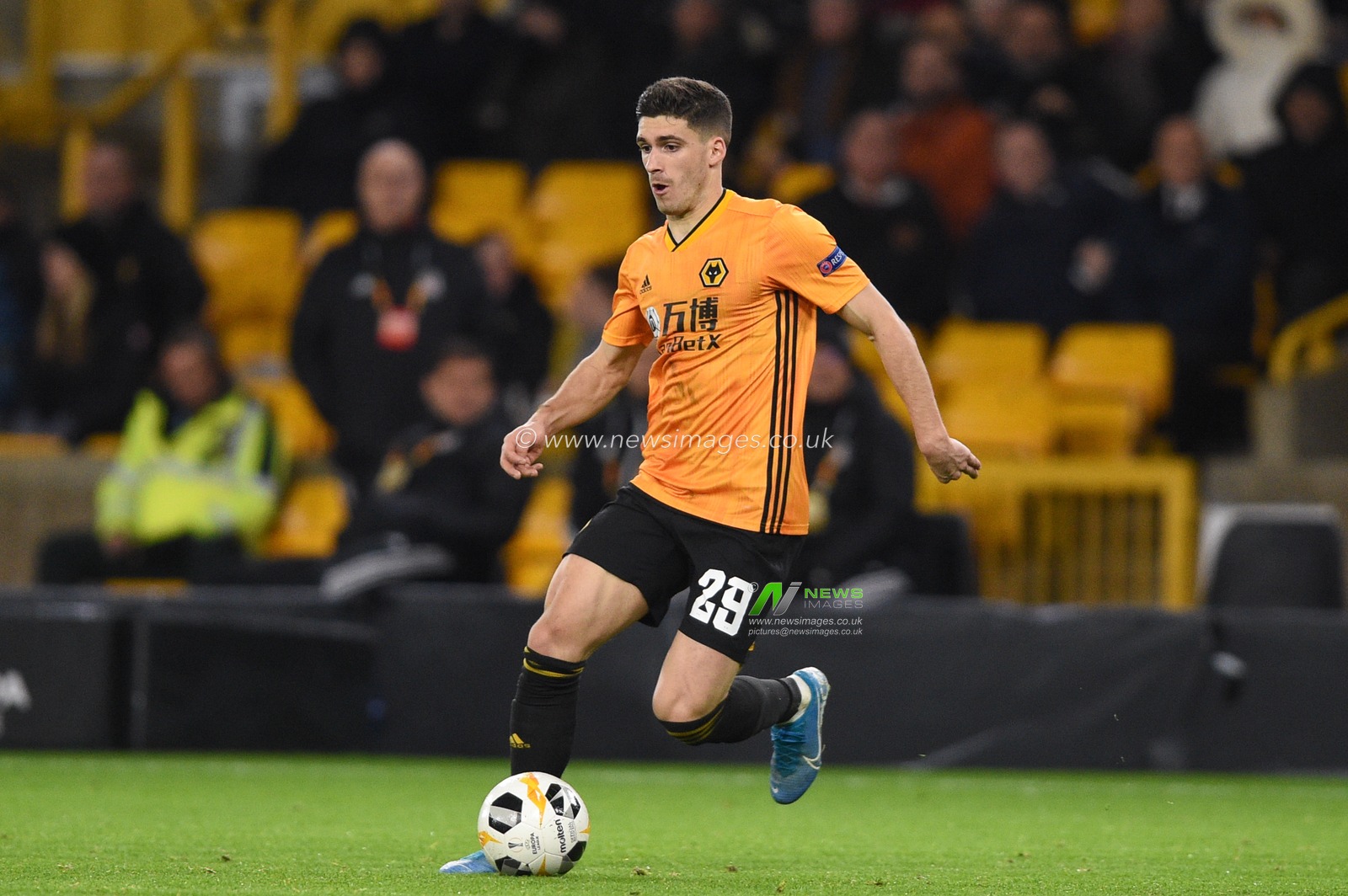 12th December 2019, Molineux, Wolverhampton, England; UEFA Europa League, Wolverhampton Wanderers v Besiktas : Ruben Vinagre (29) of Wolverhampton Wanderers in action during the game

Credit: Richard Long/News Images