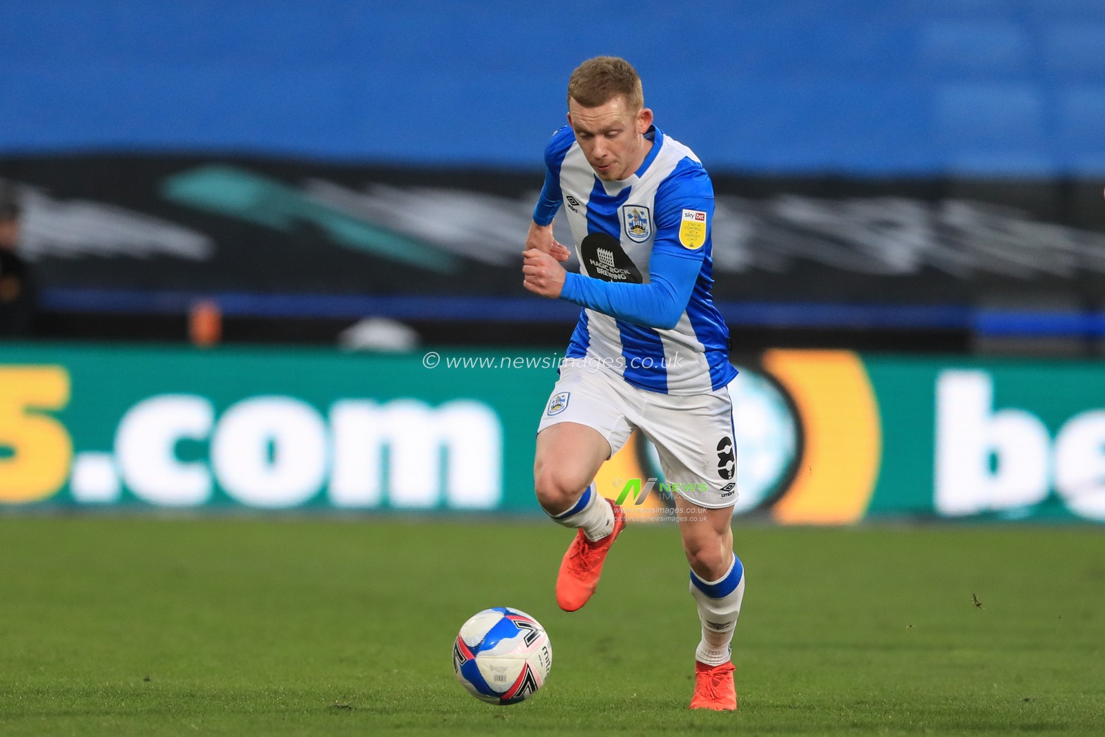 Lewis OBrien #8 of Huddersfield Town in action during the game