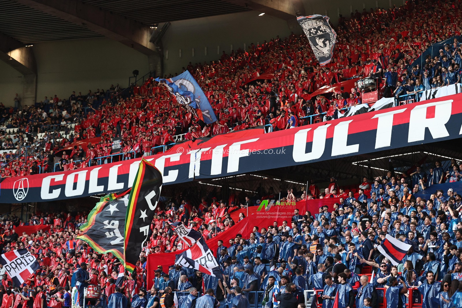 The Collectif Ultras Paris fans sing and dance ahead of kickoff during the UEFA Champions League Quarter Finals match Paris Saint-Germain vs Liverpool at Parc des Princes, Paris, France on 08 April 2026

(Photo by Alfie Cosgrove/News Images)