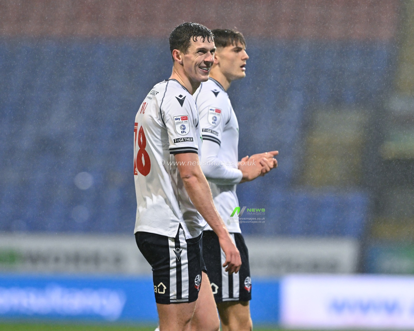 Eoin Toal of Bolton Wanderers all smiles at full time, during the Sky Bet League 1 match Bolton Wanderers vs Wycombe Wanderers at Toughsheet Community Stadium, Bolton, United Kingdom, 13th February 2024

(Photo by Cody Froggatt/News Images)