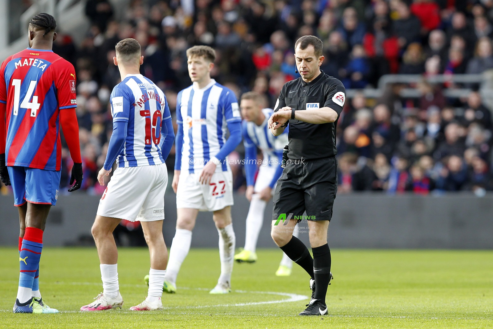 Referee, Peter Bankes in action