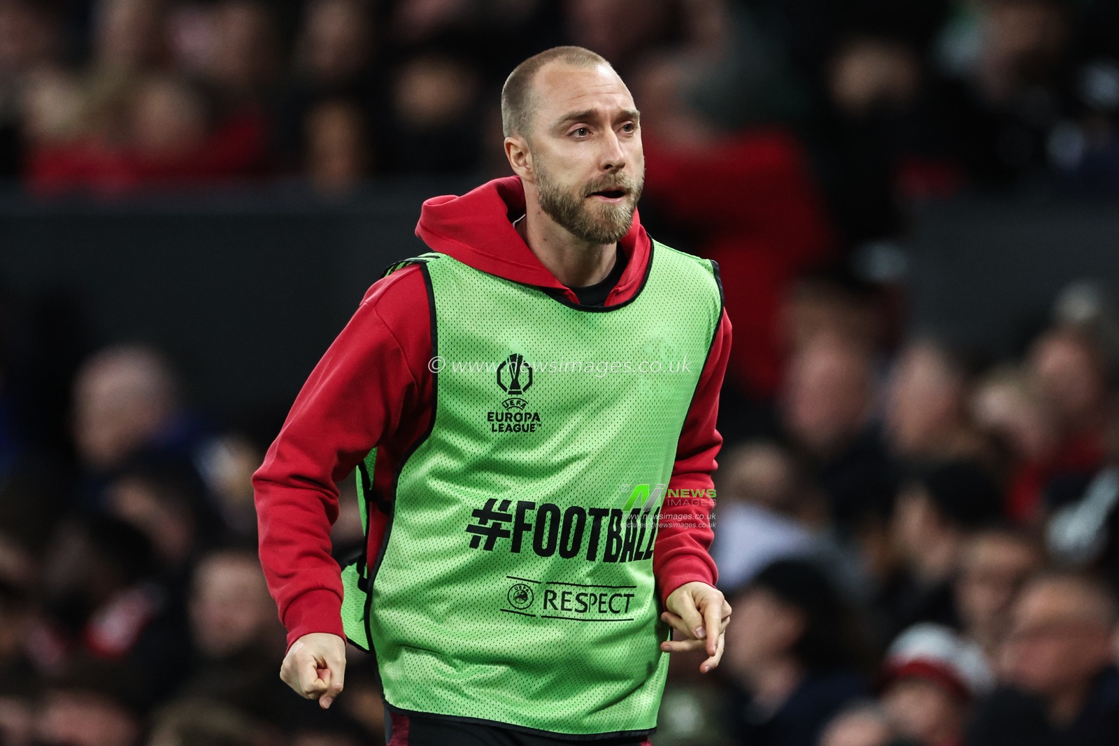 Christian Eriksen of Manchester United during the UEFA Europa League Quarter-finals match Manchester United vs Lyon at Old Trafford, Manchester, United Kingdom, 17th April 2025

(Photo by Mark Cosgrove/News Images)