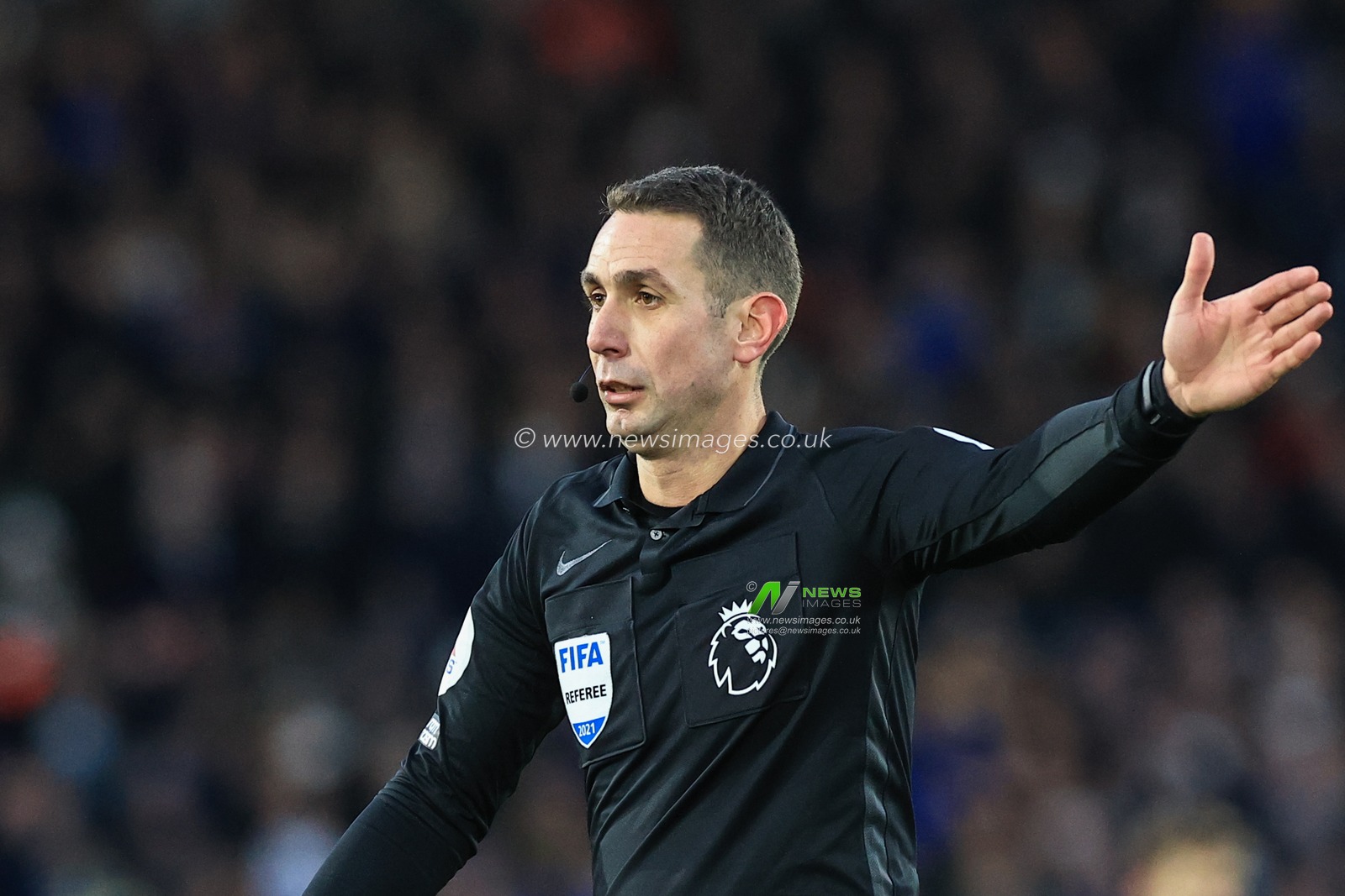 referee David Coote during the game