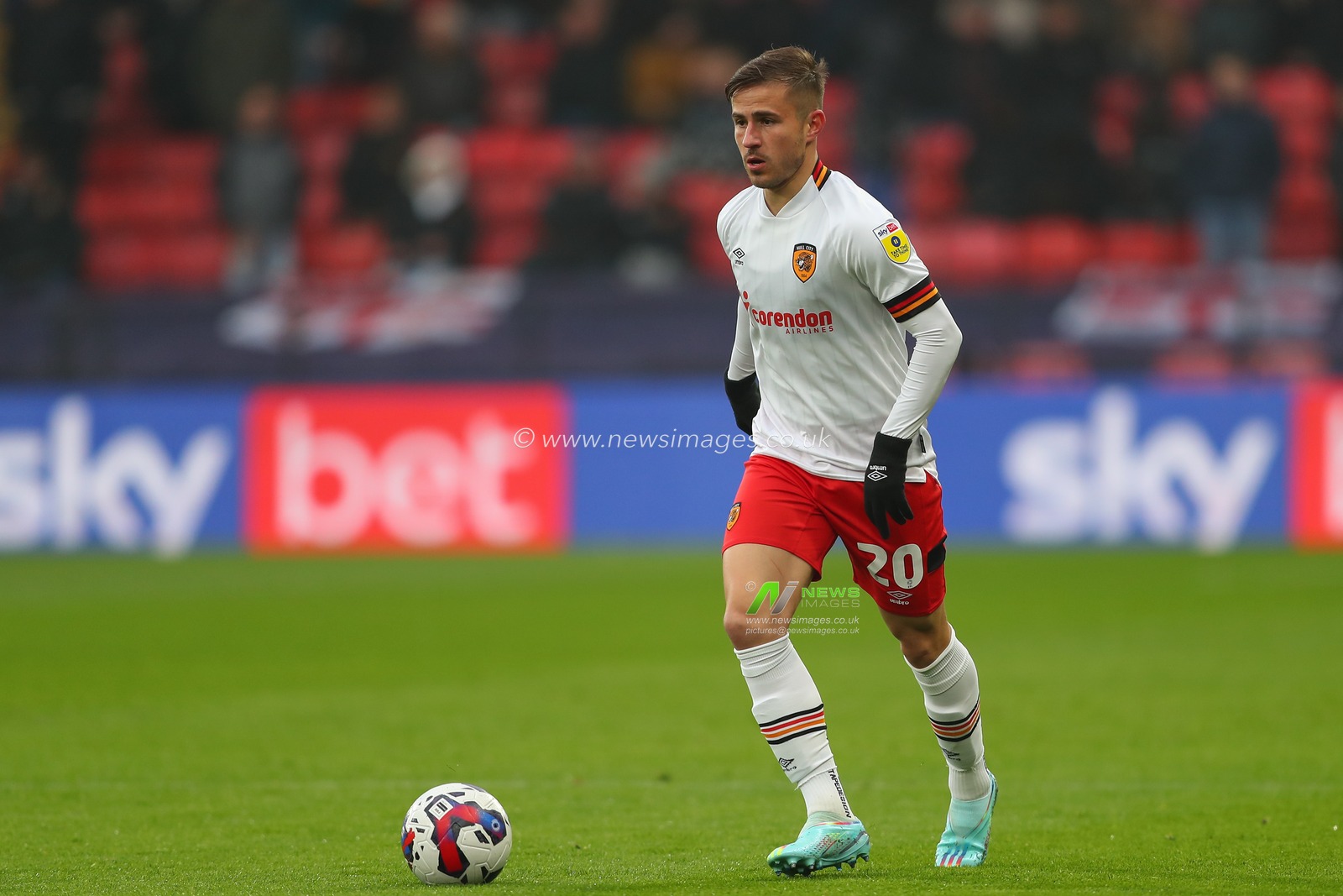Dimitris Pelkas #20 of Hull City during the Sky Bet Championship match Watford vs Hull City at Vicarage Road, Watford, United Kingdom, 11th December 2022

(Photo by Gareth Evans/News Images)