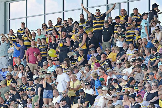 York fans before the Betfred Championship match York City Knights vs Featherstone Rovers at LNER Community Stadium, York, United Kingdom, 29th June 2025

(Photo by Sam Eaden/News Images)