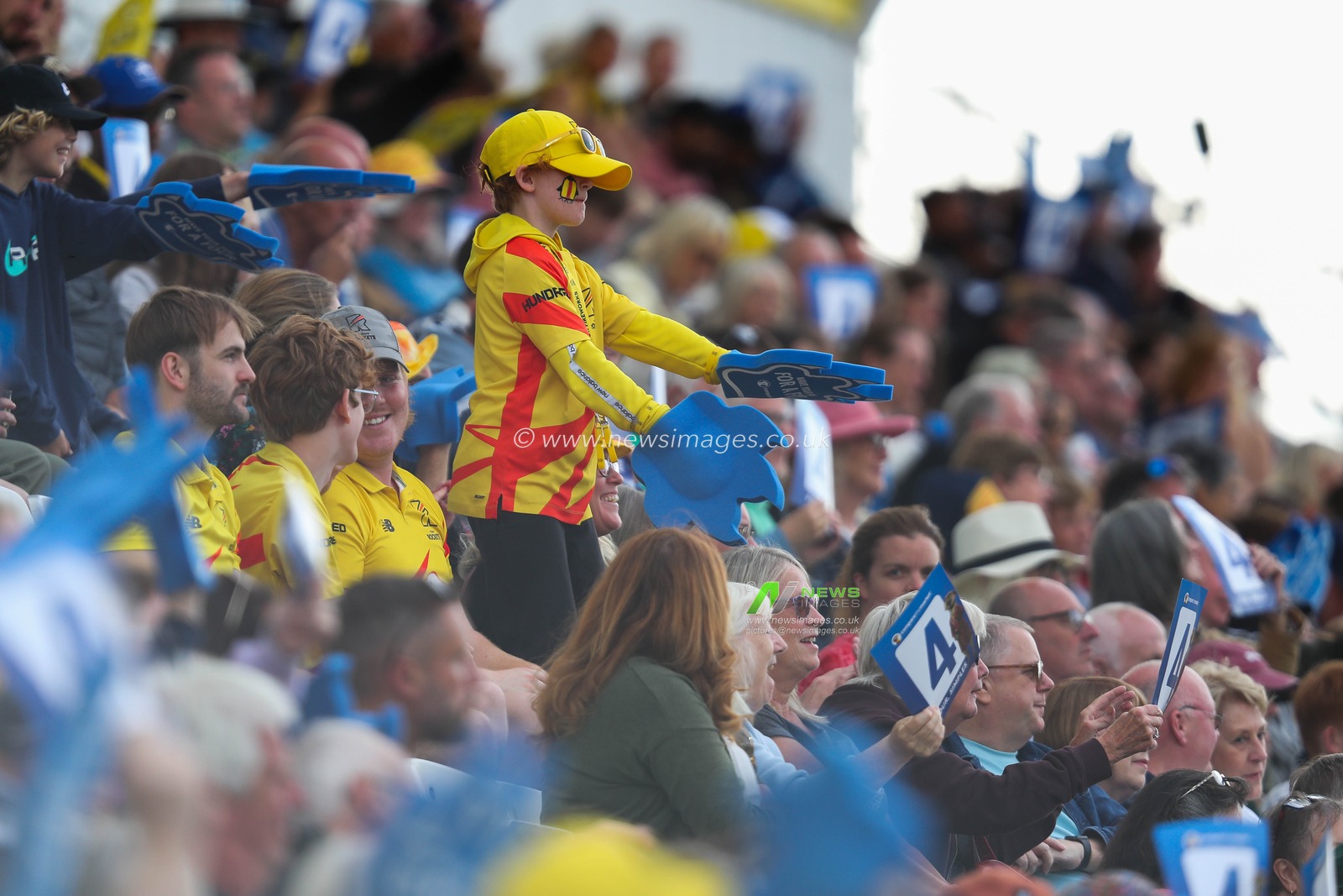 Fans enjoy the match atmosphere during the The Hundred match Trent Rockets vs London Spirit at Trent Bridge, Nottingham, United Kingdom, 7th August 2024

(Photo by Izzy Poles/News Images)