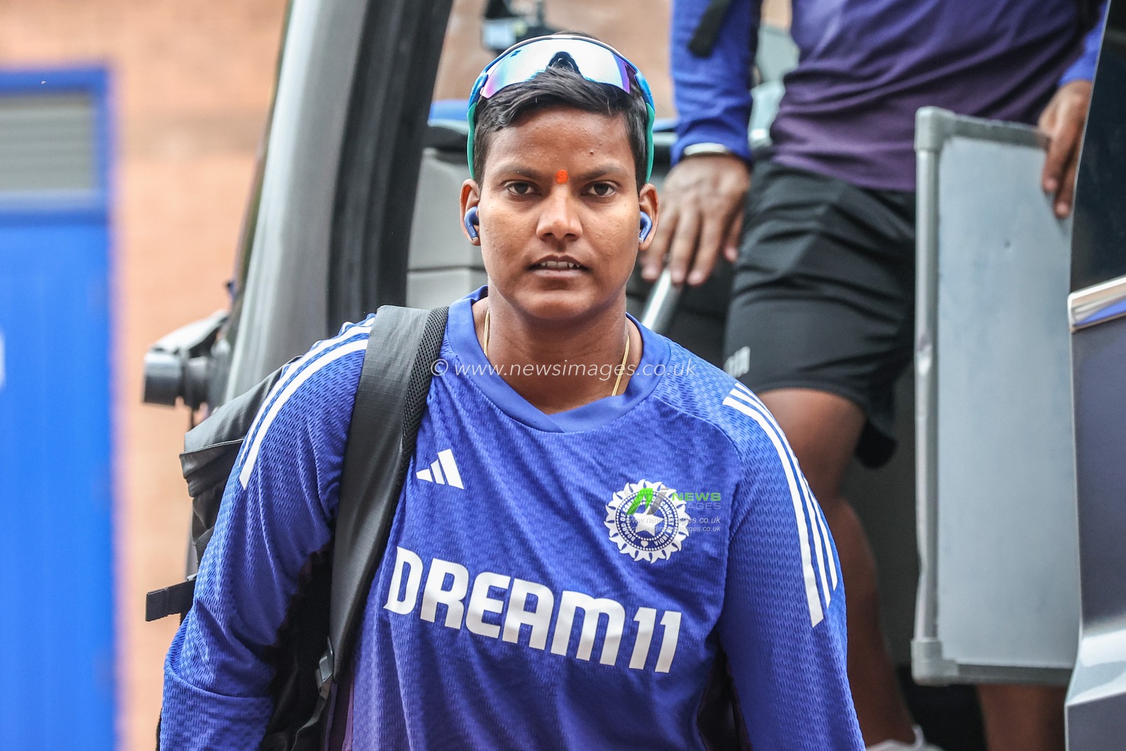 India players arrive during the 3rd Metro Bank One Day International England Women vs India Women at Banks Homes Riverside Stadium, Chester-le-street, United Kingdom, 22nd July 2025

(Photo by Alfie Cosgrove/News Images)