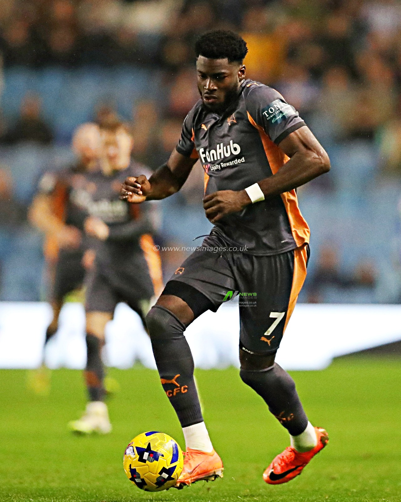 Patrick Agyemang of Derby County during the Sky Bet Championship match Sheffield Wednesday vs Derby County at Hillsborough, Sheffield, United Kingdom, 15th December 2025(Photo by Sam Eaden/News Images)*** GER AUT SUI OUT ***