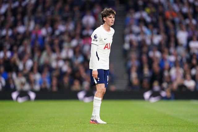 Archie Gray of Tottenham Hotspur during the Premier League match Tottenham Hotspur vs Newcastle Untied at Tottenham Hotspur Stadium, London, United Kingdom on 29 August 2026

(Photo by Harvey Murphy/News Images)