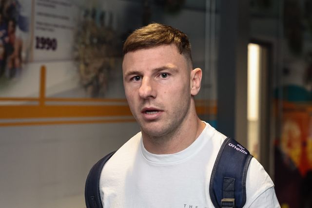 George Williams of Warrington Wolves  Arron Lindop of Warrington Wolves arrives during the Betfred Super League Round 14 Leeds Rhinos v Warrington Wolves at Headingley Stadium, Leeds, United Kingdom, 14th June 2025

(Photo by Mark Cosgrove/News Images)
