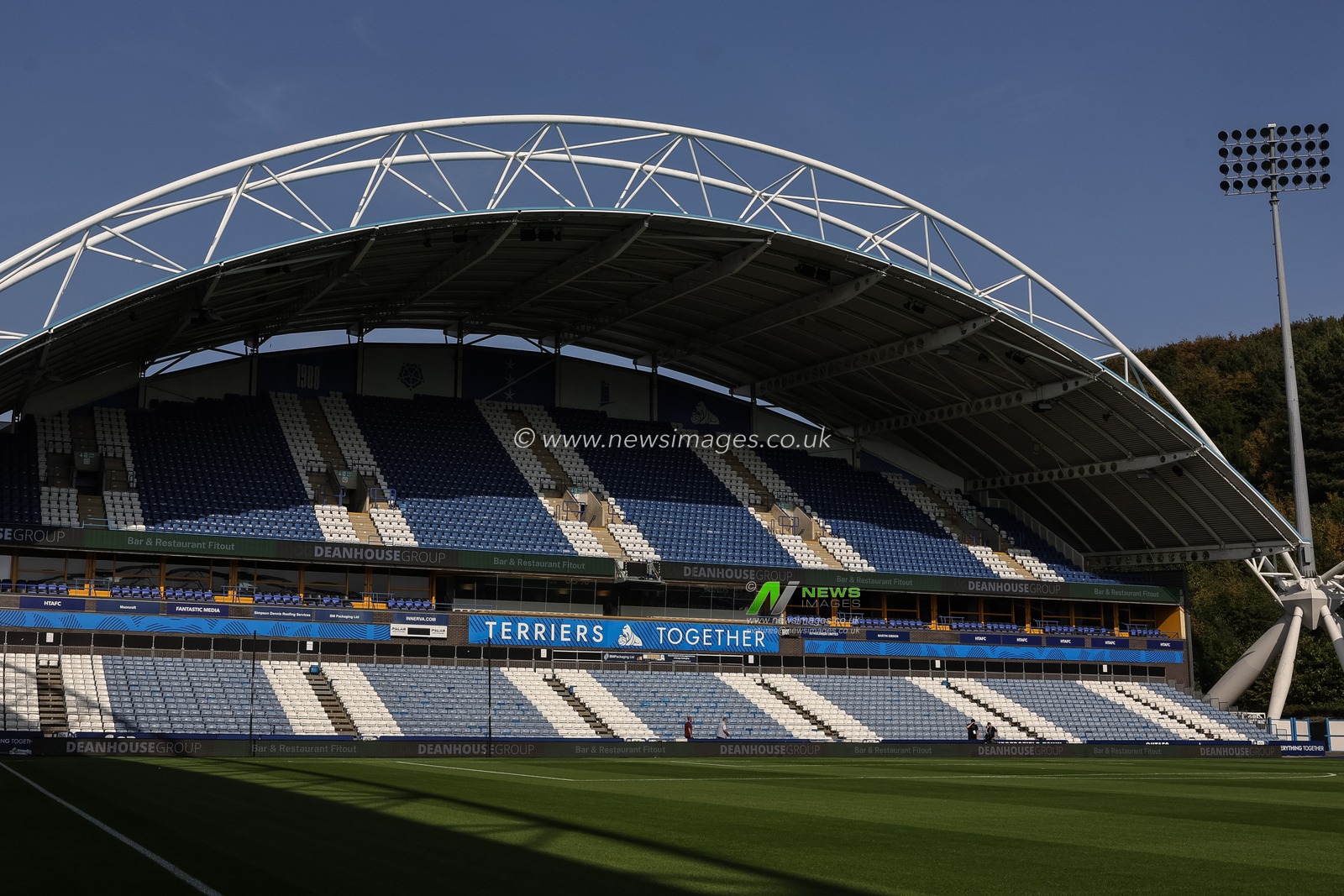 A general view of the Accu Stadium during the Carabao Cup match Huddersfield Town vs Leicester City at Accu Stadium, Huddersfield, United Kingdom, 13th August 2025

(Photo by Mark Cosgrove/News Images)