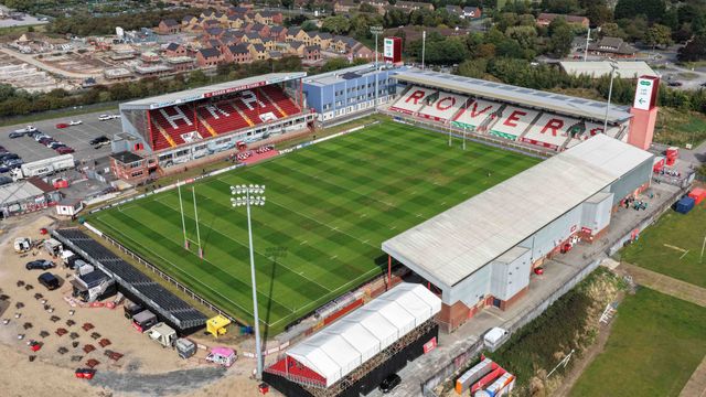 An general aerial view of the Sewell Group Craven Park during the Betfred Super League Round 25 match Hull KR vs Hull FC at Sewell Group Craven Park, Kingston upon Hull, United Kingdom, 7th September 2025

(Photo by Mark Cosgrove/News Images)