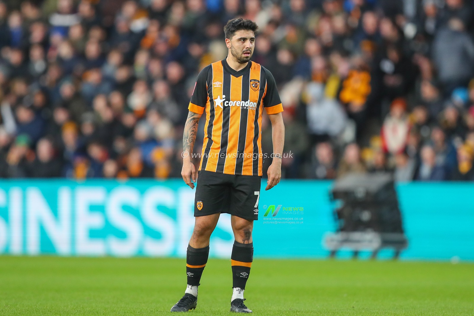 Ozan Tufan #7 of Hull City during the Emirates FA Cup Third Round match Hull City vs Fulham at MKM Stadium, Hull, United Kingdom, 7th January 2023

(Photo by Gareth Evans/News Images)