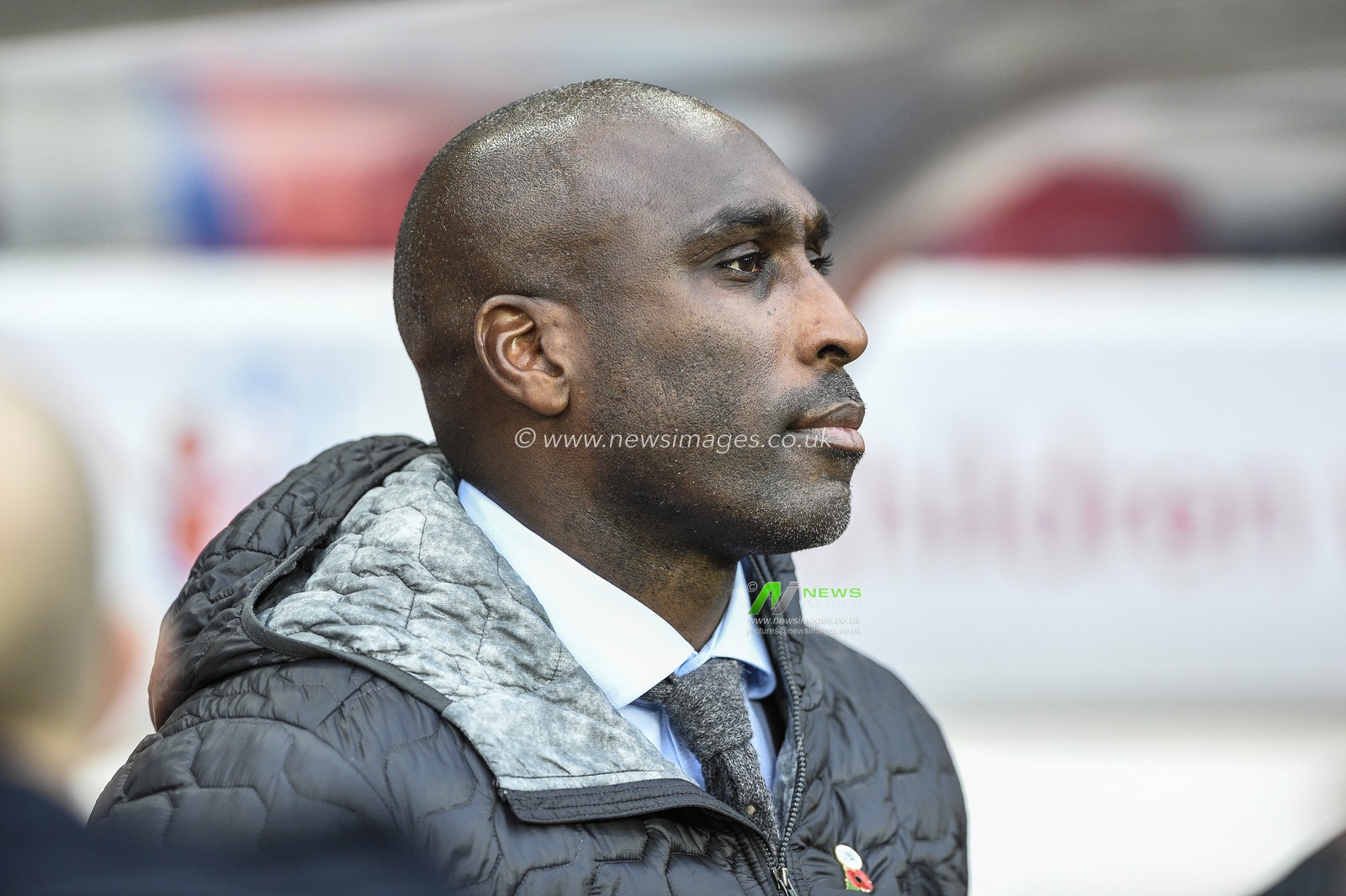 2nd November 2019, Stadium Of Light, Sunderland, England; Sky Bet League 1, Sunderland v Southend United : Manager of Southend United, Sol Campbell, prior to kick-off

Credit: Iam Burn/News Images