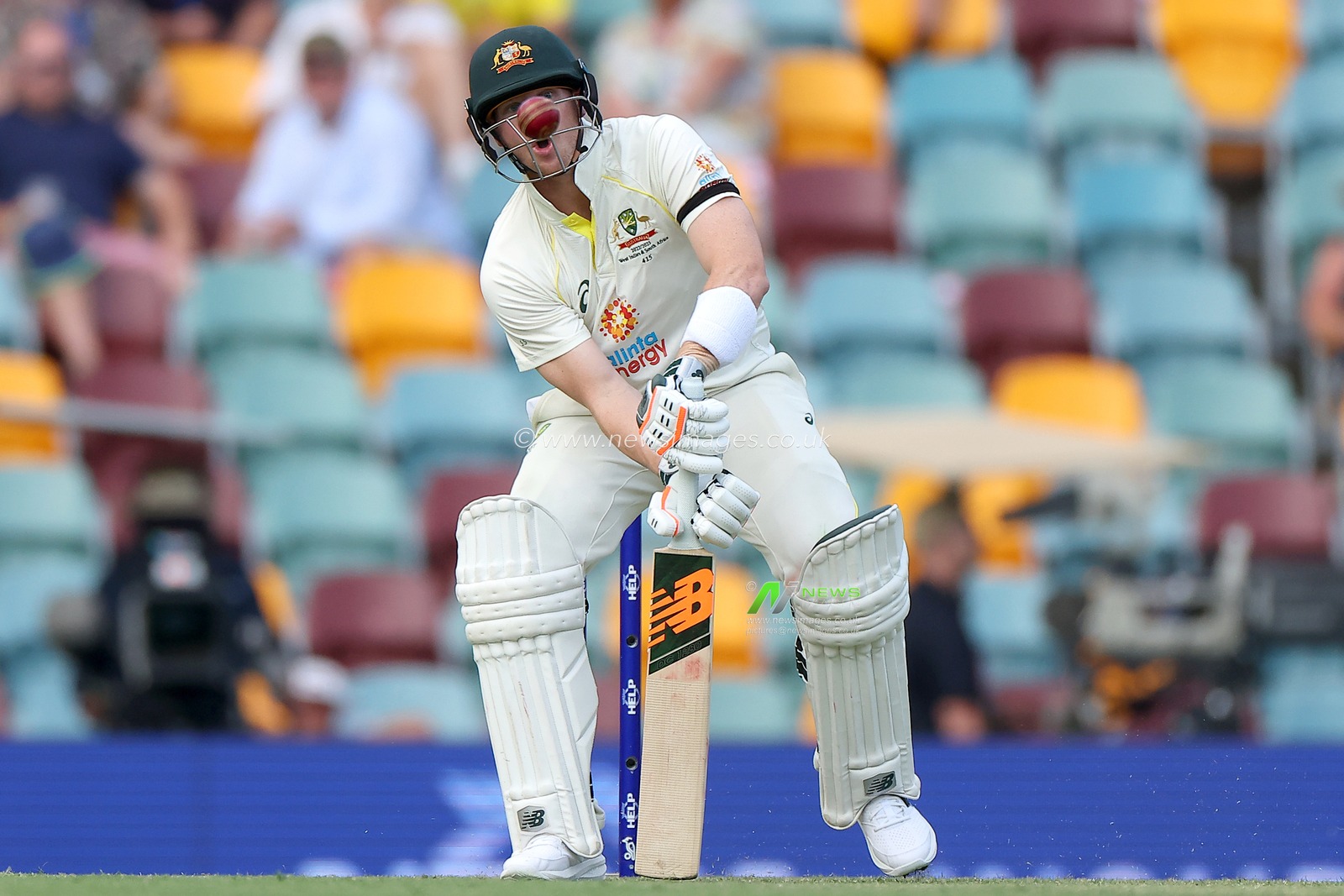 Steve Smith of Australia bats during the NRMA Insurance test Series match Australia vs South Africa at The Gabba, Brisbane Cricket Ground, Brisbane, Australia, 17th December 2022

(Photo by Patrick Hoelscher/News Images)