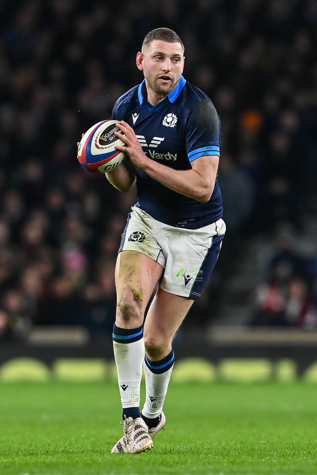 Finn Russell of Scotland in action during the 2023 Guinness 6 Nations match England vs Scotland at Twickenham Stadium, Twickenham, United Kingdom, 4th February 2023

(Photo by Craig Thomas/News Images)