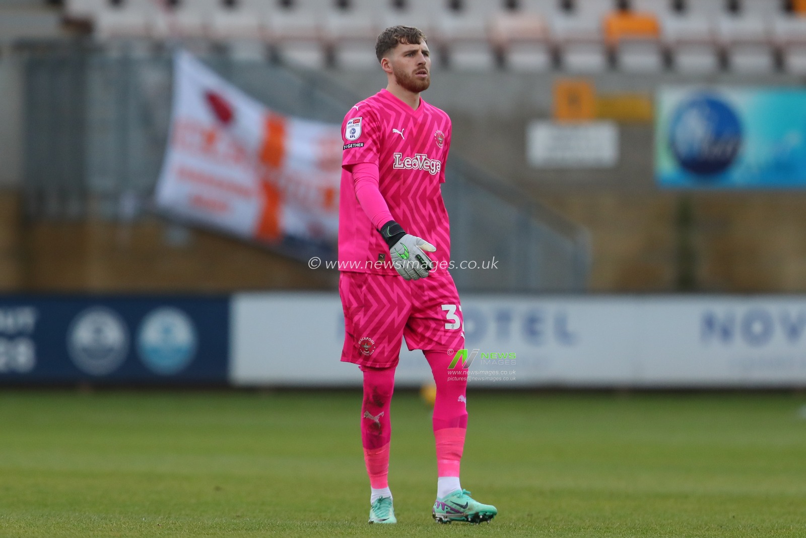 Daniel Grimshaw #32 of Blackpool during the Sky Bet League 1 match Cambridge United vs Blackpool at Abbey Stadium, Cambridge, United Kingdom, 16th December 2023

(Photo by Gareth Evans/News Images)