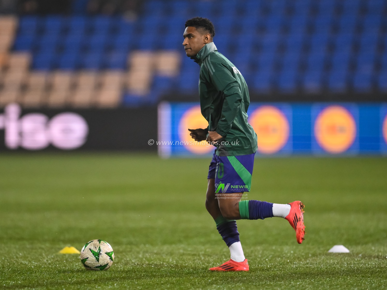 Bernard of Panathinaikos during the pre-game warmup ahead of the UEFA Conference League - League Stage The New Saints v Panathinaikos at Croud Meadow, Shrewsbury, United Kingdom, 12th December 2024

(Photo by Craig Thomas/News Images)