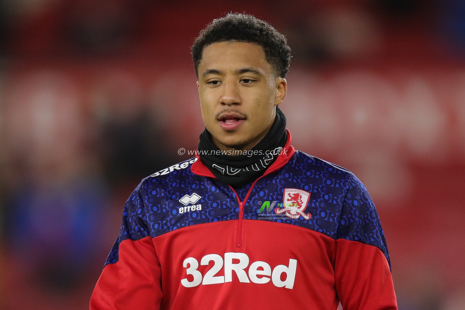 Samuel Silvera #18 of Middlesbrough during the pre match warm up ahead of the Sky Bet Championship match Middlesbrough vs Hull City at Riverside Stadium, Middlesbrough, United Kingdom, 13th December 2023

(Photo by James Heaton/News Images)
