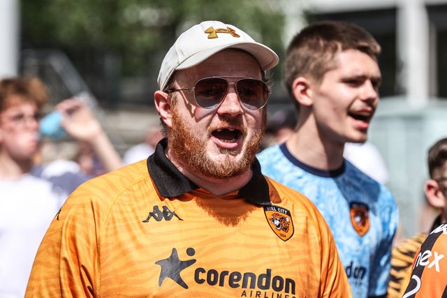 Hull City fans make their way up Wembley Way ahead of the Sky Bet Championship Playoffs Final match Hull City vs Middlesbrough at Wembley Stadium, London, United Kingdom on 23 May 2026

(Photo by Alfie Cosgrove/News Images)