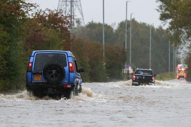 River Aire bursts it's banks as Storm Babet batters the UK