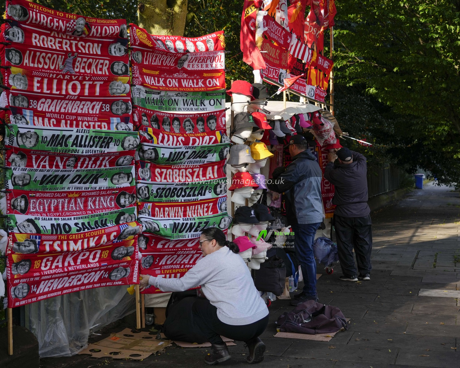A general view of a scarf stand Anfield Stadium, home of Liverpool before the Carabao Cup Third Round match Liverpool vs Leicester City at Anfield, Liverpool, United Kingdom, 27th September 2023

(Photo by Steve Flynn/News Images)