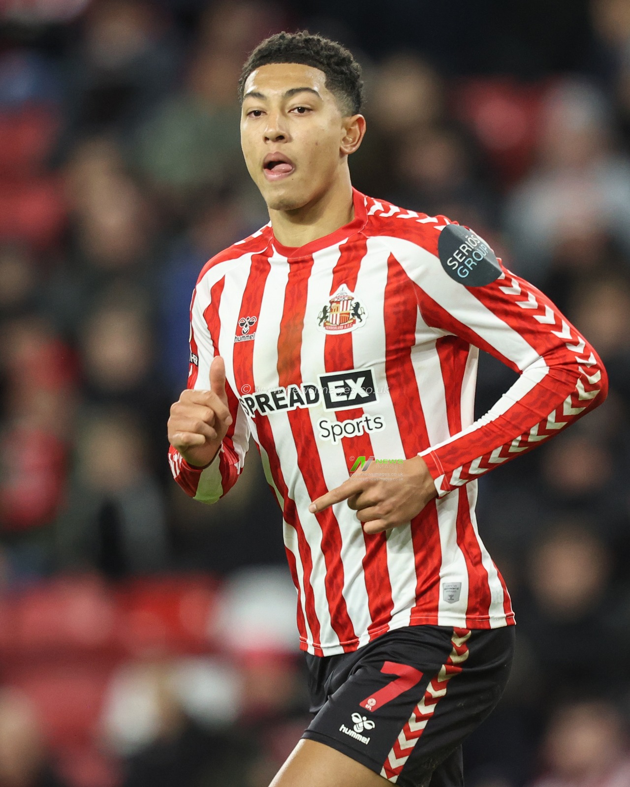 Jobe Bellingham of Sunderland during the Sky Bet Championship match Sunderland vs Bristol City at Stadium Of Light, Sunderland, United Kingdom, 10th December 2024

(Photo by Alfie Cosgrove/News Images)