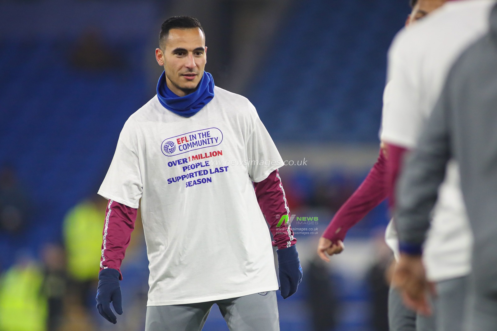 Anwar El Ghazi of Cardiff City warms up, ahead of the Sky Bet Championship match Cardiff City vs Burnley at Cardiff City Stadium, Cardiff, United Kingdom, 4th March 2025

(Photo by Andrew Lewis/News Images)
