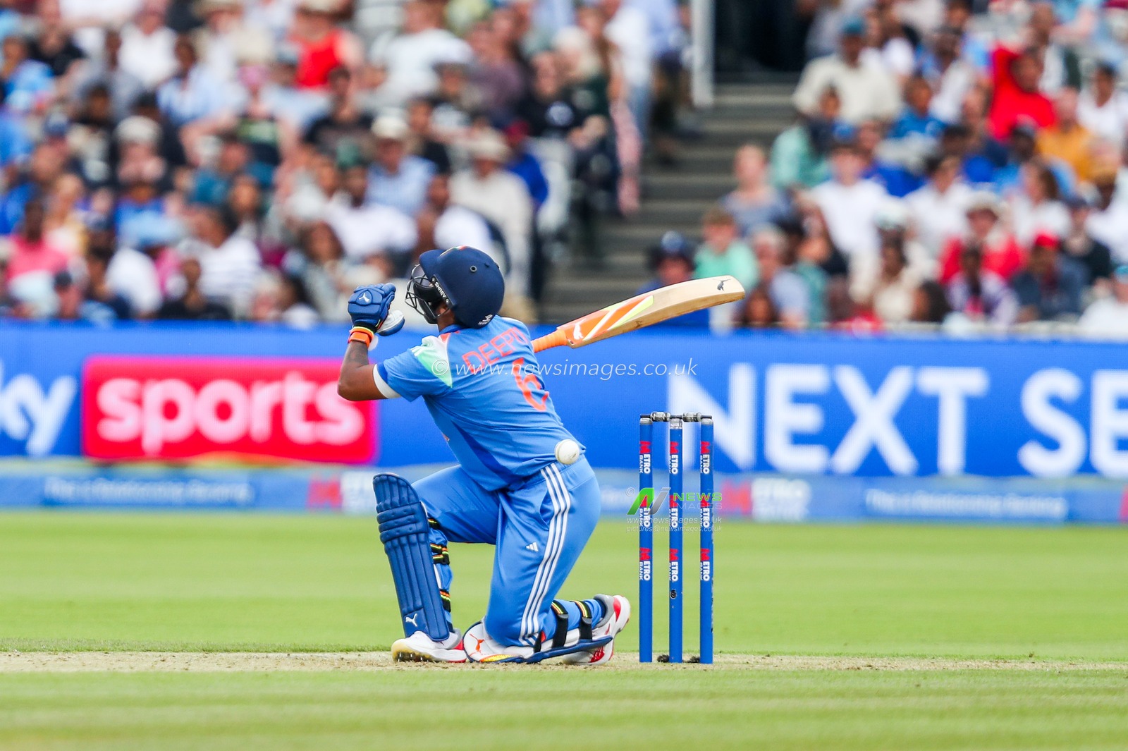 Deepti Sharma of India bats during the 2nd Metro Bank One Day International England Women v India Women at Lords, London, United Kingdom, 19th July 2025

(Photo by Izzy Poles/News Images)