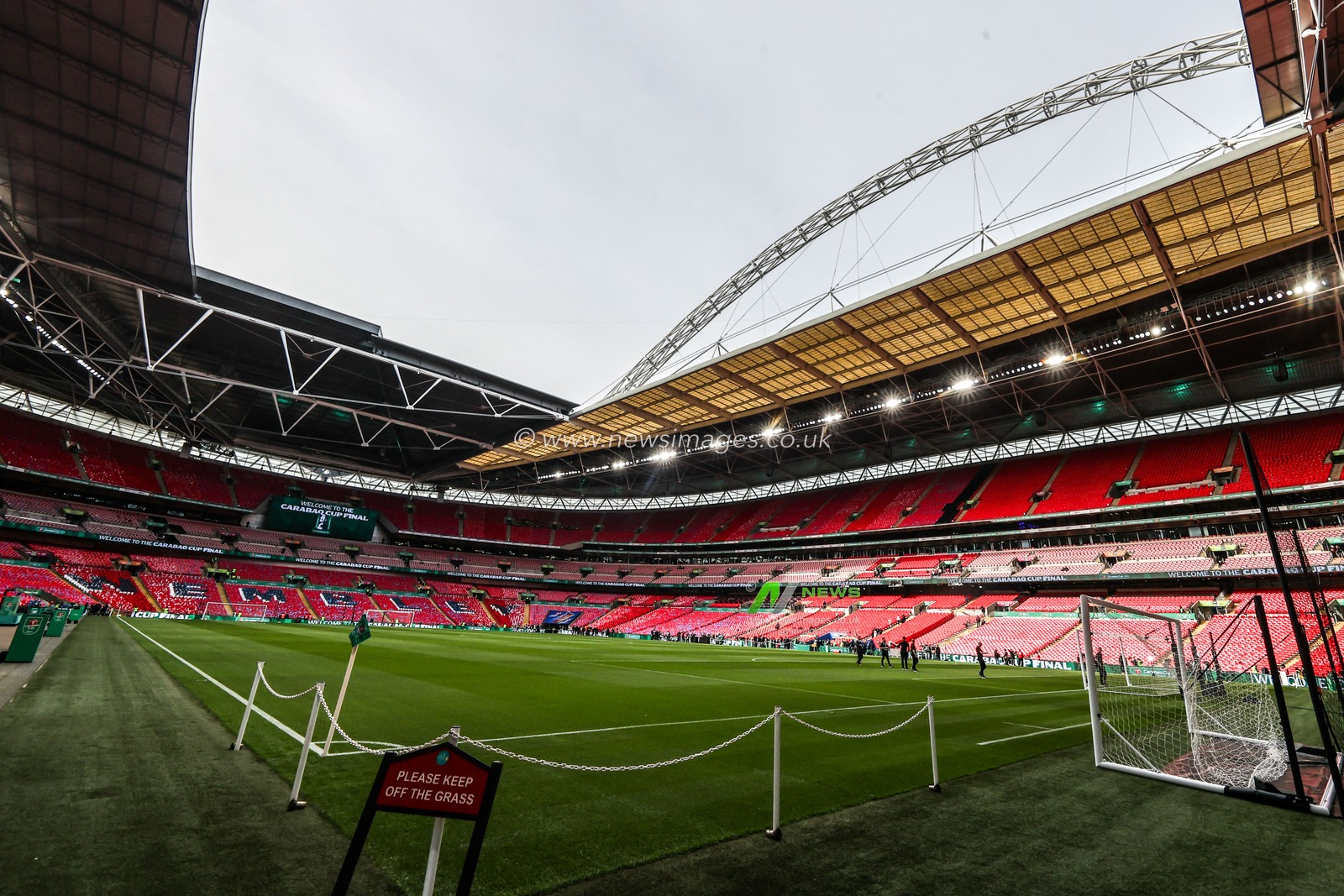 A general view of Wembley Stadium ahead of the Carabao Cup Final match Arsenal vs Manchester City at Emirates, London, United Kingdom on 22 March 2026

(Photo by Alfie Cosgrove/News Images)