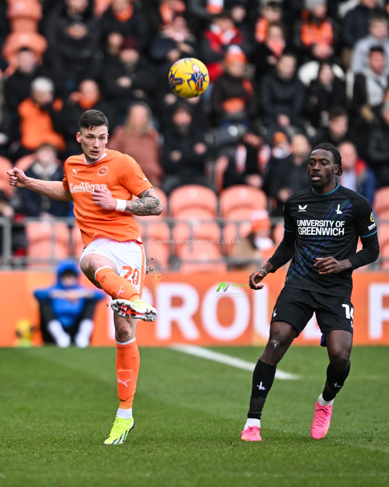 Oliver Casey of Blackpool clears the ball up field during the Sky Bet League 1 match Blackpool vs Charlton Athletic at Bloomfield Road, Blackpool, United Kingdom, 27th January 2024

(Photo by Craig Thomas/News Images)
