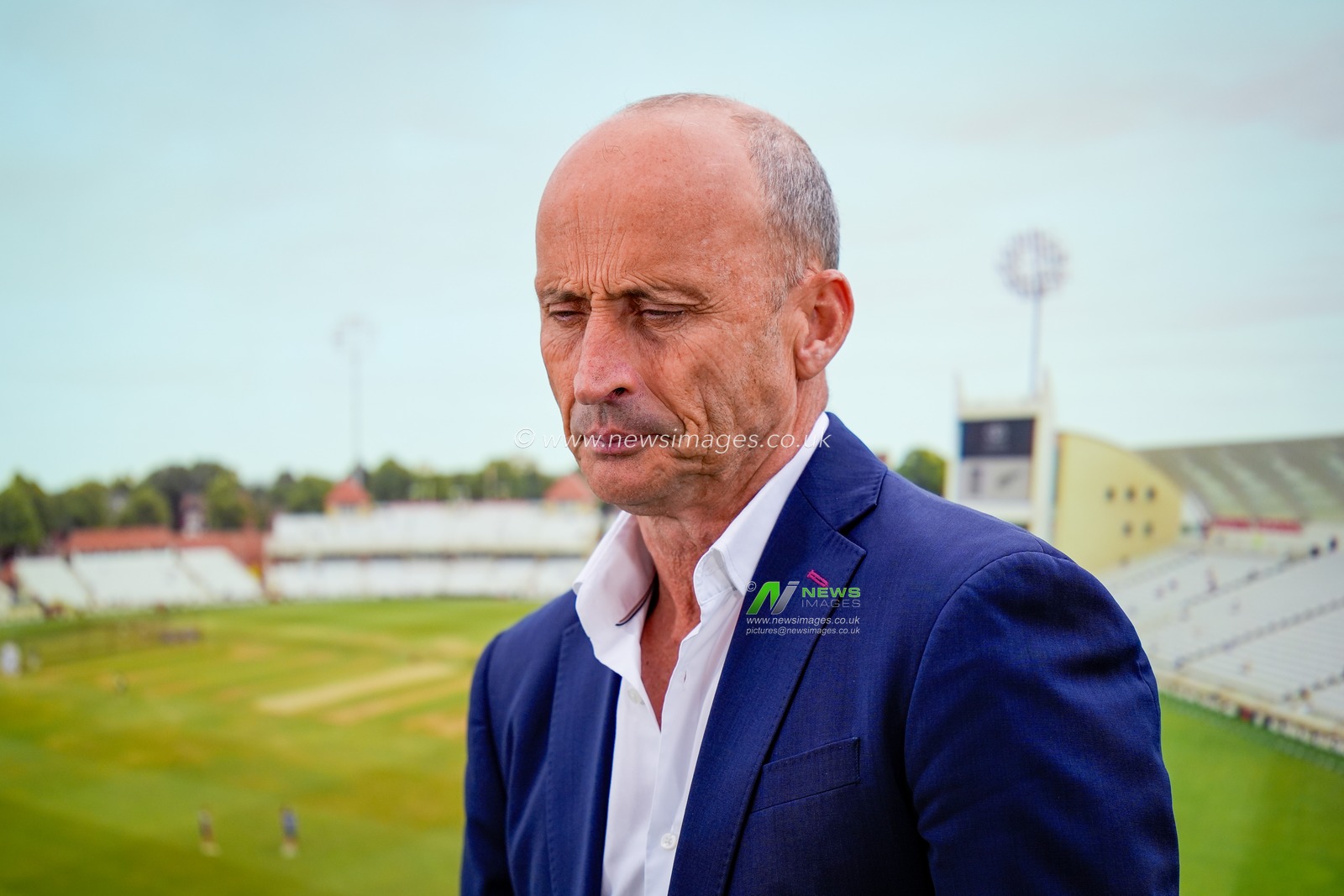 Former England captain and Sky Sports commentator Nasser Hussain during the 3rd Rothesay Test Match Day 5 match England vs New Zealand at Trent Bridge, Nottingham, United Kingdom on 29 June 2026

(Photo by Maynard Manyowa/News Images)