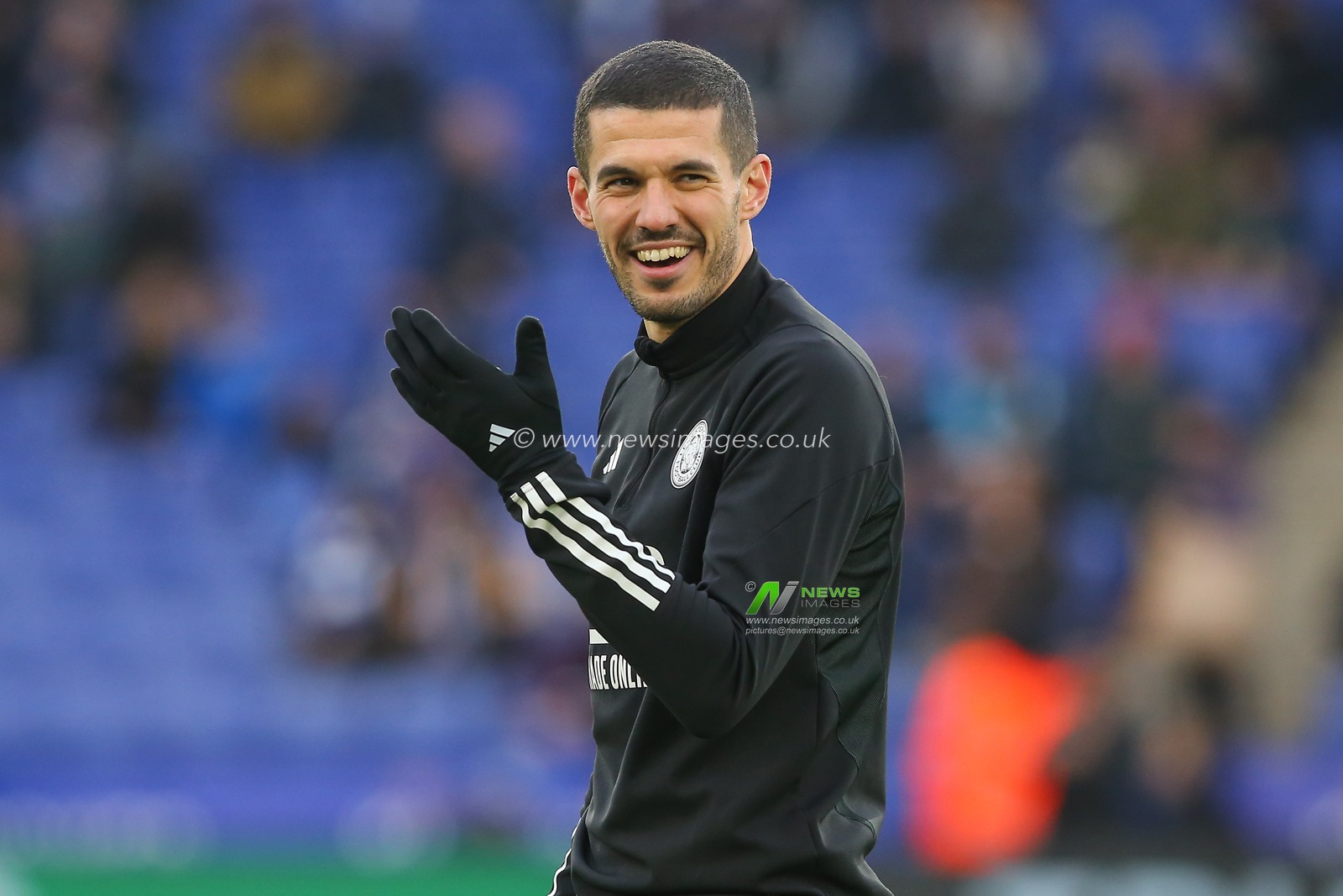 Conor Coady of Leicester City during the pre-game warm up ahead of the Sky Bet Championship match Leicester City vs Huddersfield Town at King Power Stadium, Leicester, United Kingdom, 1st January 2024

(Photo by Gareth Evans/News Images)
