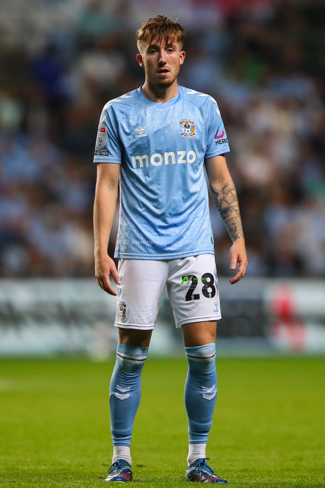 Josh Eccles of Coventry City during the Sky Bet Championship match Coventry City vs Oxford United at Coventry Building Society Arena, Coventry, United Kingdom, 16th August 2024

(Photo by Gareth Evans/News Images)