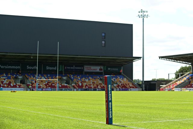 A general view of the LNER Community Stadium before the Betfred Championship match York City Knights vs Featherstone Rovers at LNER Community Stadium, York, United Kingdom, 29th June 2025

(Photo by Sam Eaden/News Images)