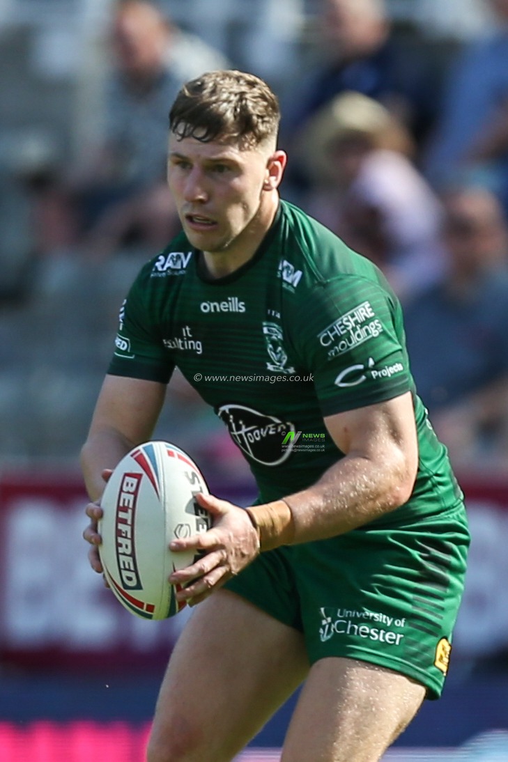 George Williams #7 of Warrington Wolves in action during the game