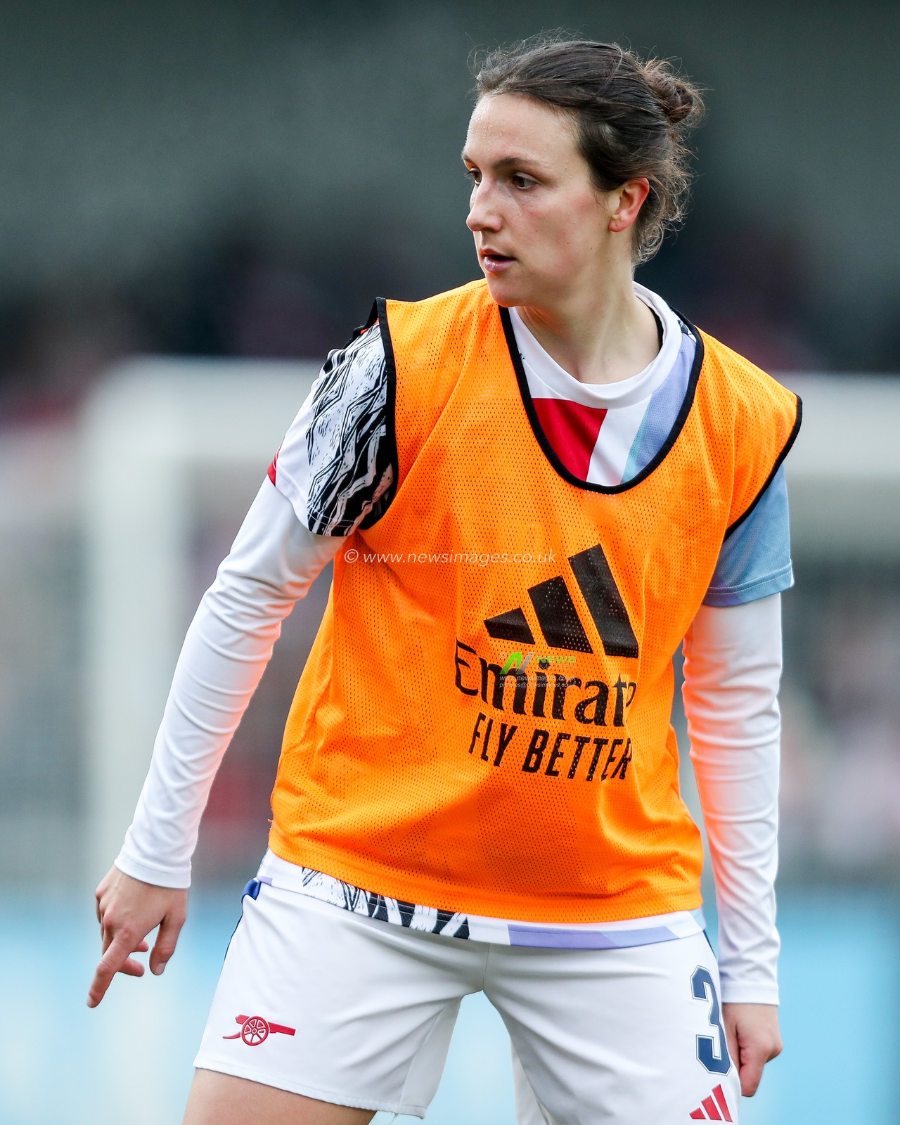 Lotte Wubben-Woy of Arsenal warms up prior to the Adobe Women's FA Cup 5th Round match Arsenal Women vs London City Lionesses at Managata Pay UK Stadium, Borehamwood, United Kingdom, 9th February 2025

(Photo by Izzy Poles/News Images)