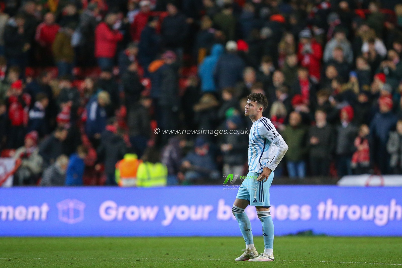 Neco Williams of Nottingham Forest reacts at full time in the Emirates FA Cup Fourth Round match Bristol City vs Nottingham Forest at Ashton Gate, Bristol, United Kingdom, 26th January 2024

(Photo by Gareth Evans/News Images)