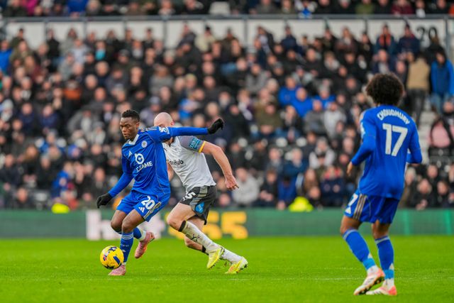 Sky Bet Championship Derby County v Leicester City ,Matthew Clarke ,Patson Daka