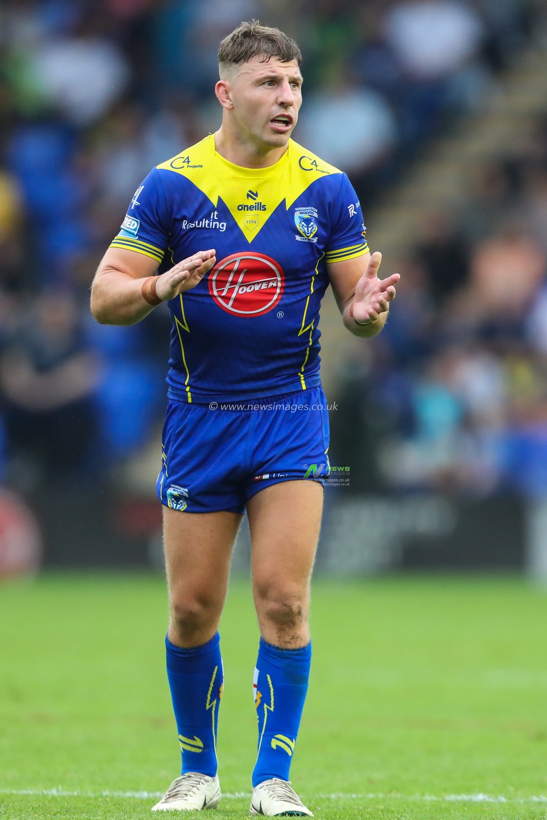 George Williams of Warrington Wolves during the Betfred Super League Round 25 match Warrington Wolves vs St Helens at Halliwell Jones Stadium, Warrington, United Kingdom, 7th September 2024

(Photo by Gareth Evans/News Images)